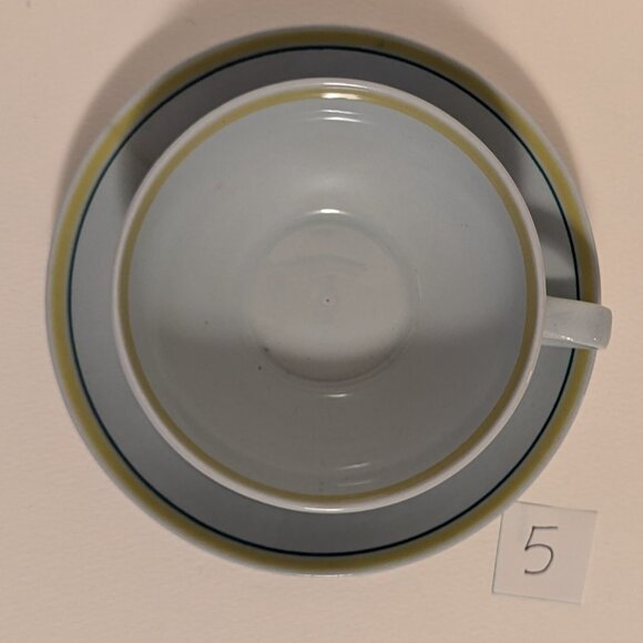 Vintage Handpainted Arabia Finland Windflower Teacup and Saucer with Flaw - Picture 2 of 11